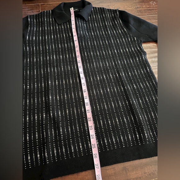 Claiborne Merino Wool Sweater with Zip-up V-Neck Collar, Men’s Medium - Picture 6 of 8